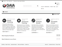 Tablet Screenshot of gaiaglobalwellness.com